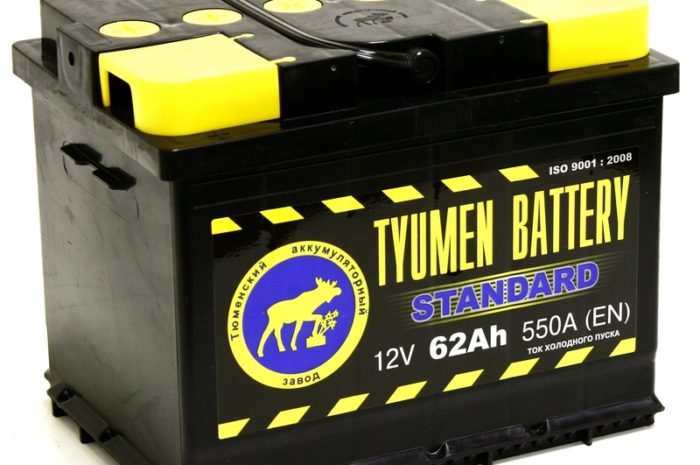 Аккумуляторная батарея TYUMEN battery STANDARD  6СТ-62АЗ